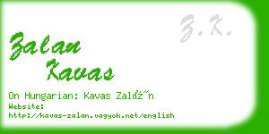 zalan kavas business card